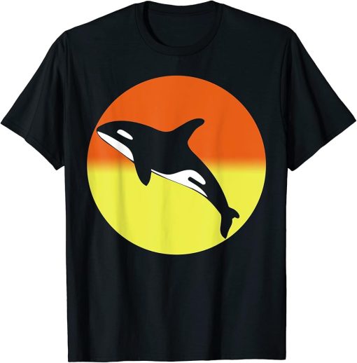 Orca Killer Whale Retro Vintage Graphic Design T-Shirt