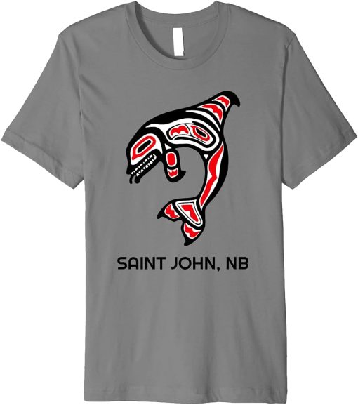 Saint John NB Native Indigenous Orca Killer Whales Premium T-Shirt