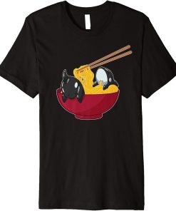 Kawaii Anime Japanese Ramen Noodles Orca Whale Gift Premium T-Shirt