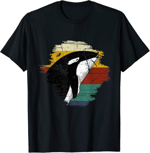 Orca whale vintage retro killer whale art design T-Shirt